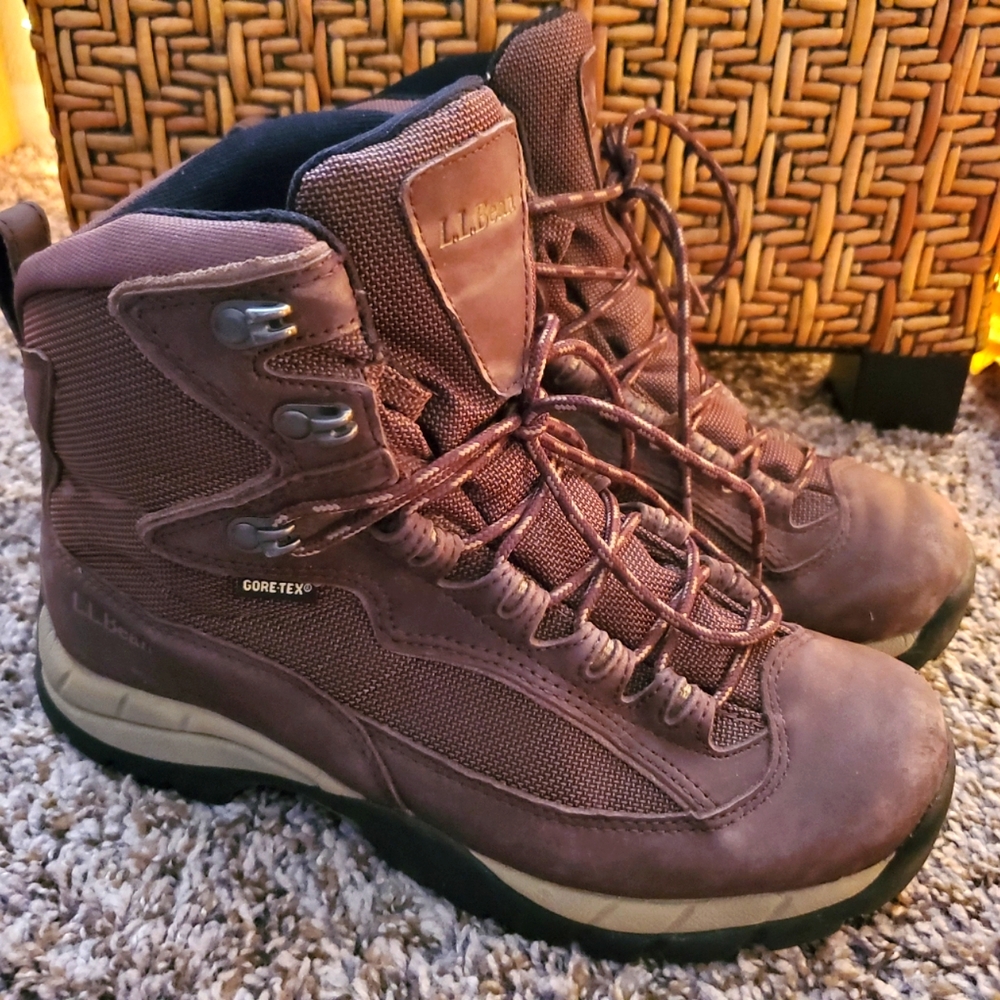 LL Bean Goretex Brown Boots Size 8 Medium